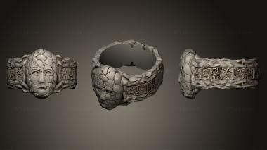 Jewelry rings God of Stone 3d model